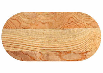 Blat do stołu brązowy 80x40x2 cm lite drewno dębowe owalny WM-4009069