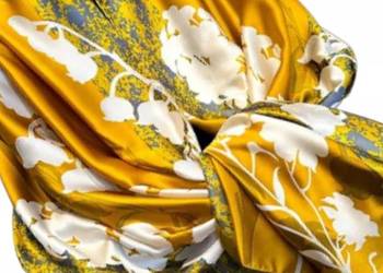 Luksusowa chusta szal apaszka 80x180 jak jedwab lekka i ciepła,