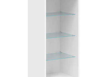 Szafka z oświetleniem LED biała 41x37x100 cm WM-836728