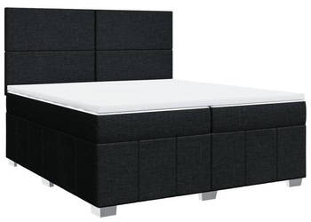 Łóżko z Materacem Kontynentalne Czarne Do Sypialni 200x200 cm WM-3294070