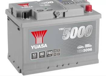 Akumulator 80Ah 740A Yuasa Silver 12V  Prawy Plus
