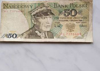 Banknot 50zl Karol Świerczewski 1988r
