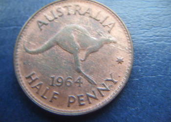 Stare monety 1/2 pens 1964 Australia