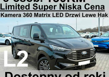 Ford Transit Custom 8-osob. 150KM L2 Super Wyposażony Kamera 360 Drzwi Lew…