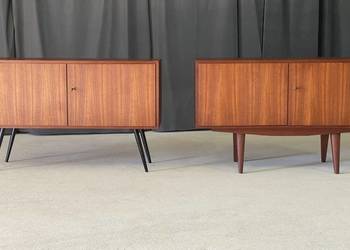 Para szafek vintage PRL lata 60 teak styl skandynawski