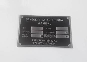 Tabliczka znamionowa Autosan stary typ , nowy typ