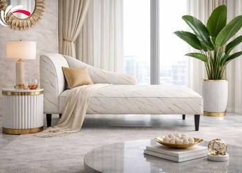 Szezlong Premium Biały Marmur SG-2 | Edite Meble