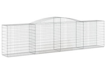 Kosze gabionowe 8 szt 400x50x100/120 cm galwanizowane żelazo WM-3147002