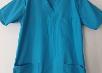 Bluza medyczna damska niebieska dla pielęgniarek rozmiar s