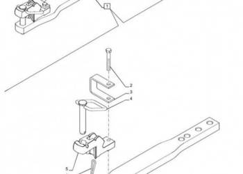 New Holland T6090 T6070 Sworzeń zaczepu 38.1mm od x 226mm l 232616A3
