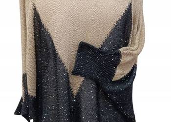 sweter oversize cekinkowy błysk biust 190 cm