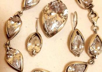 APART, przepiękny srebrny komplet