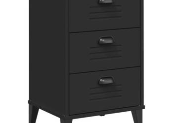 Szafka nocna VIKEN czarna materiał drewnopochodny WM-374912