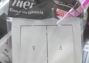 Włączniki żaluzjowe Ospel 9szt kier biały
