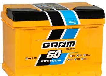 AKUMULATOR 60Ah 600A GROM RACING PŁOCK CHOPINA 1 DARMOWA DOSTAWA