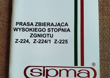 Instrukcja obsługi Prasa samo zbierająca wysokiego zgniotu kostka Sipma Z-2