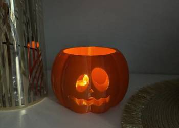 ? Lampion / świecznik dynia Halloween
