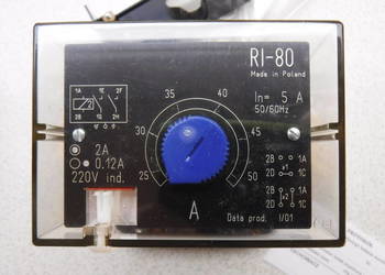 RI-80 nastaw 25-50A Przekaźnik 220V 50Hz ri80 nadprądowy