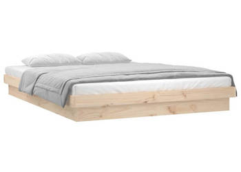 Rama łóżka z LED podwójna lite drewno 120x190 cm WM-820007