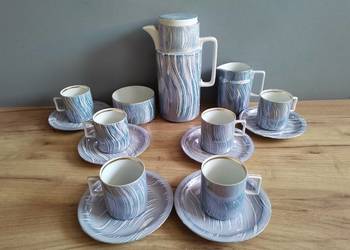 Stary serwis kawowy Syrena porcelana Bogucice PRL 1977