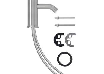 vidaXL Bateria umywalkowa, srebrna, 130x180 mm(SKU:149074)