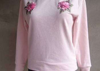 Bladorozowy sliczny sweterek bluza roze sliczna xs idealna
