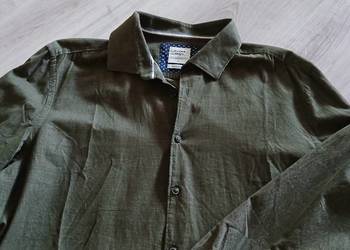 Koszula sztruksowa OLYMP Level Five slim fit Oliwkowa XL