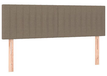 Zagłówek do łóżka z LED taupe 144x5x78/88 cm tkanina WM-3121852