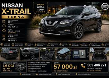 Nissan X-Trail TEKNA 2017R Silnik 1.6D bez adblu
