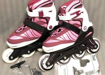 CRIVIT rolki regulowane rozmiar 37-41 Torba, zapasowy hamulec, kluczyki