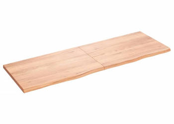 Blat do stołu jasnobrązowy 180x60x(2-4)cm lite drewno dębowe WM-3156393