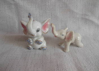 Figurki słoniki porcelanowe 2 szt.