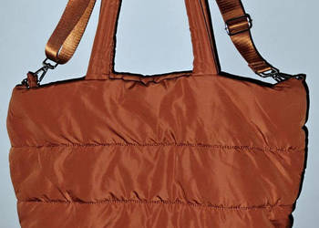 Duża torebka Shopper Bag pikowana,śliczny kolor,stan Bdb