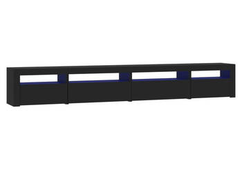 Szafka pod TV z oświetleniem LED czarna 270x35x40 cm WM-3152747