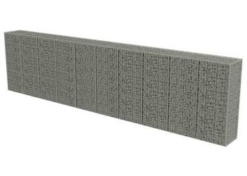 vidaXL Ściana gabionowa z pokrywami, galwanizowana stal(SKU:143582)