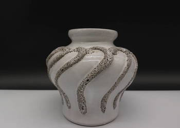 STREHLA Ceramiczny wazon z glazurą lawową - Ceramika Wschodnioniemiecka