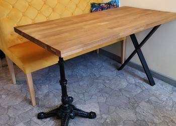 Stoliki dębowe na żeliwnych nogach