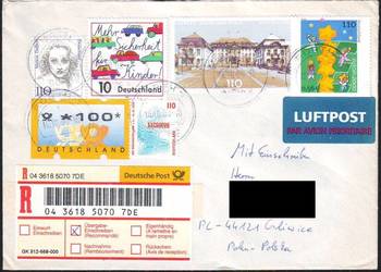 Kop. z koresp. Filat. RFN - Polska   2000