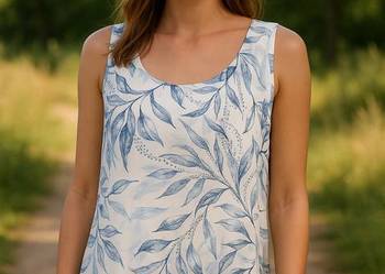 Bluzka damska szyfonowa z cekinami XL Zwiewna, biust 112cm