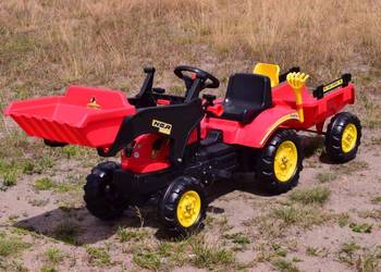 TRAKTOR NA PEDAŁY Z PRZYCZEPĄ I ŁYŻKĄ /TR3005