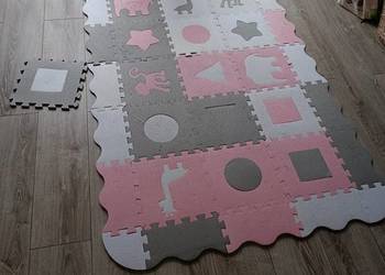 Mata Piankowa XL Dla Dzieci Puzzle Zwierzątka Składana