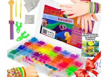 ZESTAW GUMEK 6800 sztuk do Bransoletek Naszyjników na PREZENT DZIEŃ DZIECKA