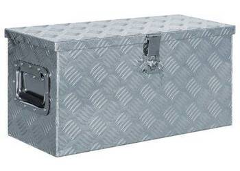 vidaXL Aluminiowa skrzynia, 61,5 x 26,5 x 30 cm, srebrna(142936)
