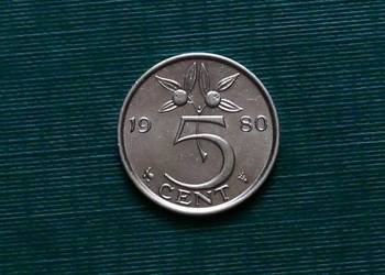 HOLANDIA - 5 centów, 1980r.
