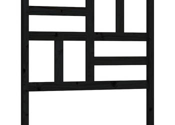 Wezgłowie łóżka czarne 81x4x104 cm lite drewno sosnowe WM-818169