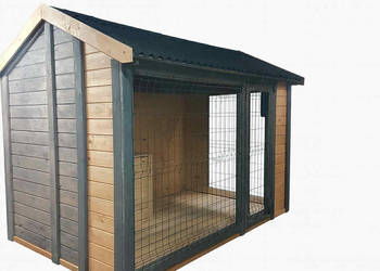 Kojec dla psa 3×2 nowoczesny styl antracyt lamele