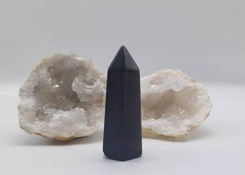 Unikat 52g naturalny czarny kwarc obelisk stożek stojący 70mm #57