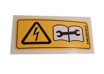 MERCEDES WIELE MODELI Naklejka ostrzegawcza ORYGINAL