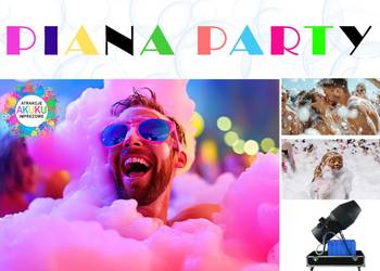 PIANA PARTY Dużo gęstej piany , dmuchaniec, piniata, wata cukrowa