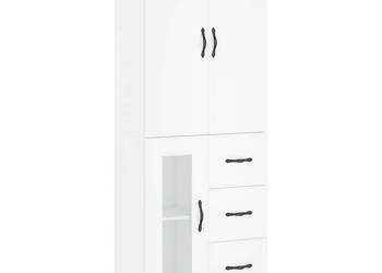 Witrynka biała 695x34x180 cm materiał drewnopochodny WM-3198097